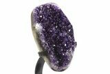 Amethyst Geode With Metal Stand - Uruguay #306938-2